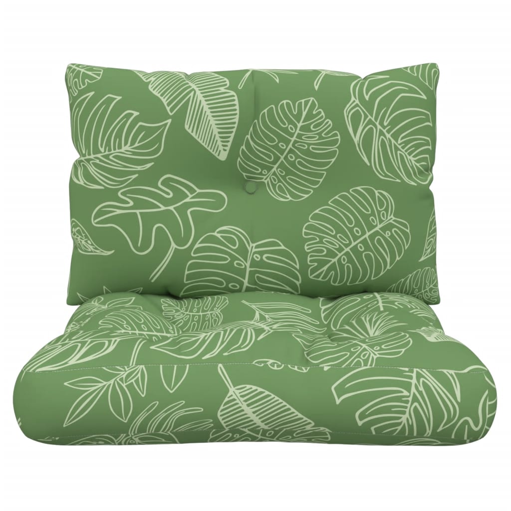 Pallet Cushions 2 pcs Leaf Pattern Oxford Fabric