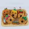 Capibara Fruit Hat Coin Purse Cartoon Fruit Version Capybara Coin Purse Plush Small Backpack Schoolbag Pendant