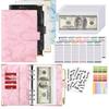 Portable A6 Cash Envelope Budget Notebook With 6 Holes Loose Leaf Binder For Saving Money Financial Management Planner