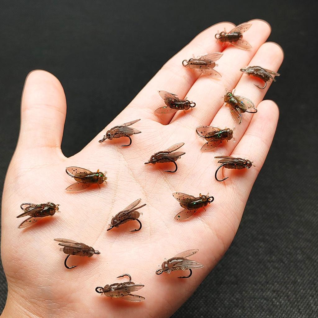 Fly Fishing Flies 18Pcs-2 Boxs Bundle 3 Different Styles Wet Flies Bait for Catching Fish Like Trout/Bass Etc In Fresh Water