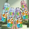 1PC Six Seven Bruh Fox Character Print 750ml Color Plastic Sports Water Bottle Leakproof Flip Straw Lid Suitable for Sports Office Home Use