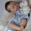 50cm Reborn Baby Dolls Realistic Soft Touch Cloth Body Full Vinyl Optional Newborn Dolls Rooted Hair Cute Cuddly Simulation Doll Kids Education Toys
