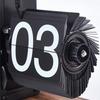 Retro Flip Clock Wooden Metal Novelty Page Turning Table Clock Creativity Decorative Watch House Table Decoration Accessories
