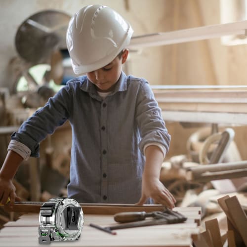 Professional Measuring Tape Measure, 5m/10m, with ABS Shock-Resistant Case, Fluorescent Graduations, Self-Locking Function, Flat Laying, Large Charact