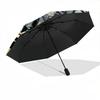 1pc Batman Pattern Custom Name Automatic Folding Umbrella - Compact 8-Rib Design, Durable Plastic & Iron, Daily Use 002