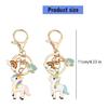 Horse Keychain with Rainbow Finish for Automobile Key Enhancement Bag Decoration and Personalize Styles