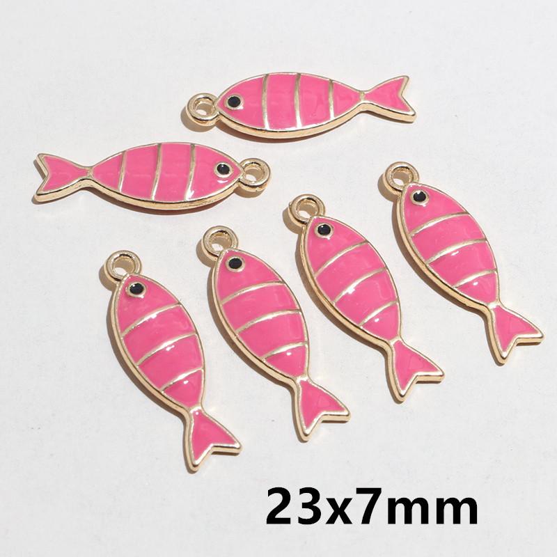 20pcs Enamel Fish Year Number 2026 Charms Pendant DIY Jewelry Making Craft Accessories for Earrings Necklace Bracelet Keychains