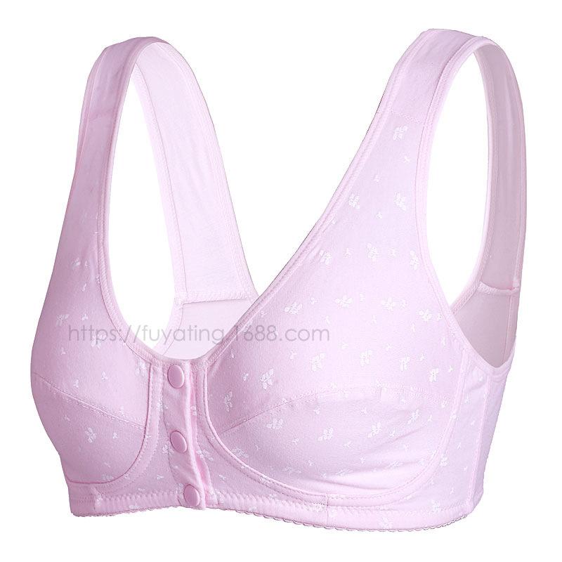 

Direct batch summer printing without steel rim in the elderly cotton front buckle large size vest underwear bra 36/80 yardage