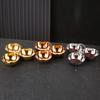 3-Compartment Stainless Steel Snack Bowl With Handle Candy Dish, Dessert Plate & Ornament For Parties, Home, Picnics, Office