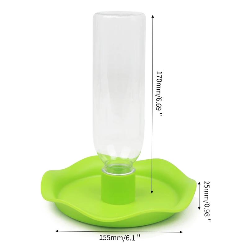 Lotus Shape Automatic Water Dispenser for Turtle Amphibious Reptile Feeding Bowl Plastic Non-Spill Water Feeder Lizard Tortoise