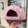 Women's Cotton Baseball Cap Letter Embroidery Color Block Design Korean Retro Style Cute Outdoor Casual Hat