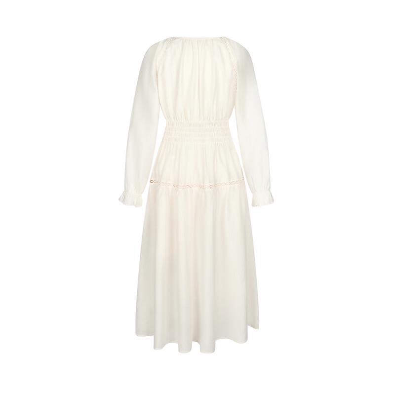 FivePlus Women's French Retro Elegant Long Sleeve Dress