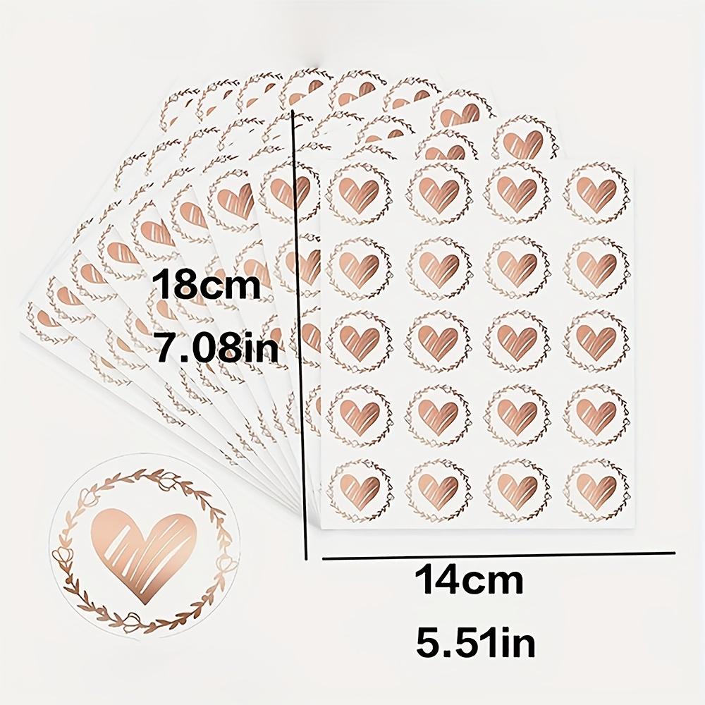 20Pcs/Sheet Heart Adhesive Packaging Label, Wedding Invitations Heart-shaped Envelope Seal Stickers, Gift Bag Packaging Box Sealing Stickers