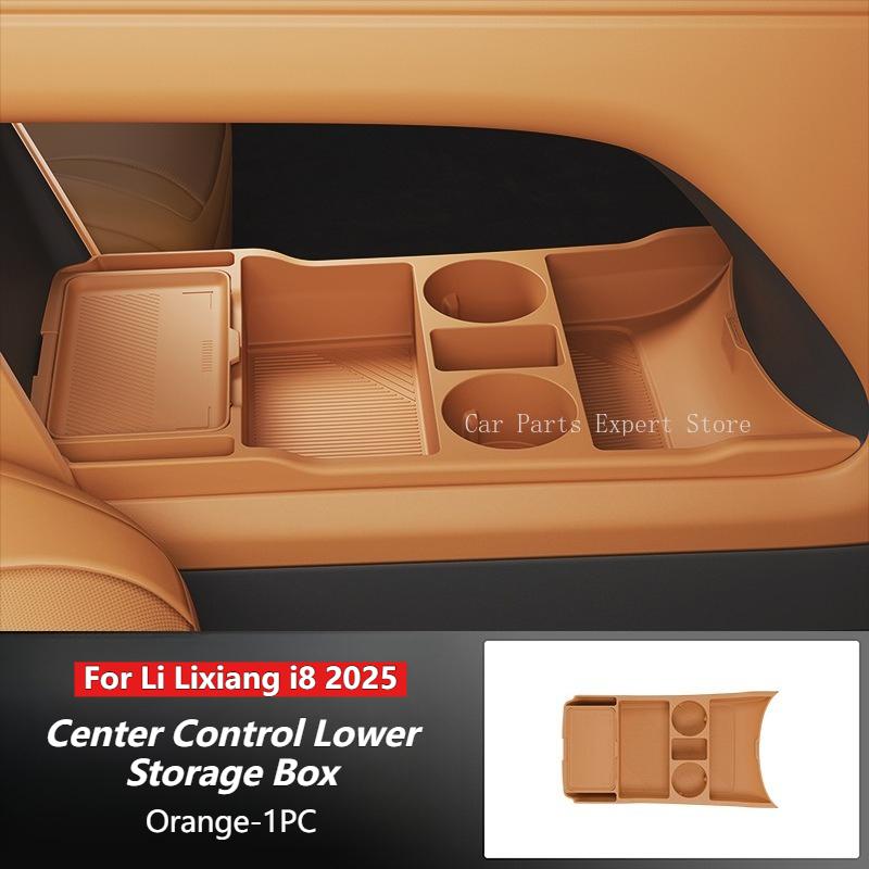 For Ideal Lixiang I8 2025 Center Control Lower Storage Box Tray Silicone Auto Organizer Case Modification Interior Accessories