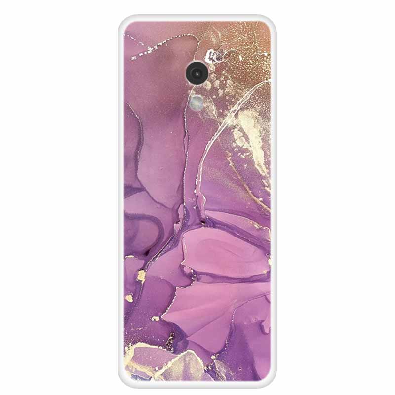 Pour Nokia 215 4G 2024 Coque Nokia 235/220 4G 2024 Marbre Peint Transparente TPU Coque Arrière pour Nokia220 4G Coque de Protection ClearShell