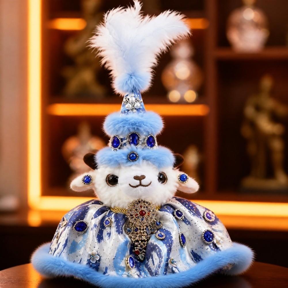 Soft Stuffed Animal Sheep Figurines PP Cotton Lamb Plush Doll Xinjiang Travel Souvenir