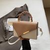Fashion Texture Color Matching New 2025 Contrasting Color Spring Casual Simple Messenger Metal Portable Small Square Bag Woman