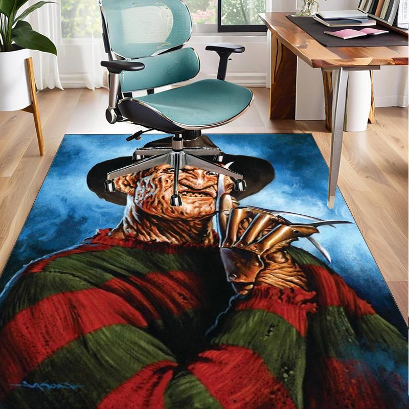 Horror Movie Characters Collage Office Rug Chair Mat, Game Carpet, Suitable for Front Door, Bedroom, Living Room, Desk, Holiday Gift