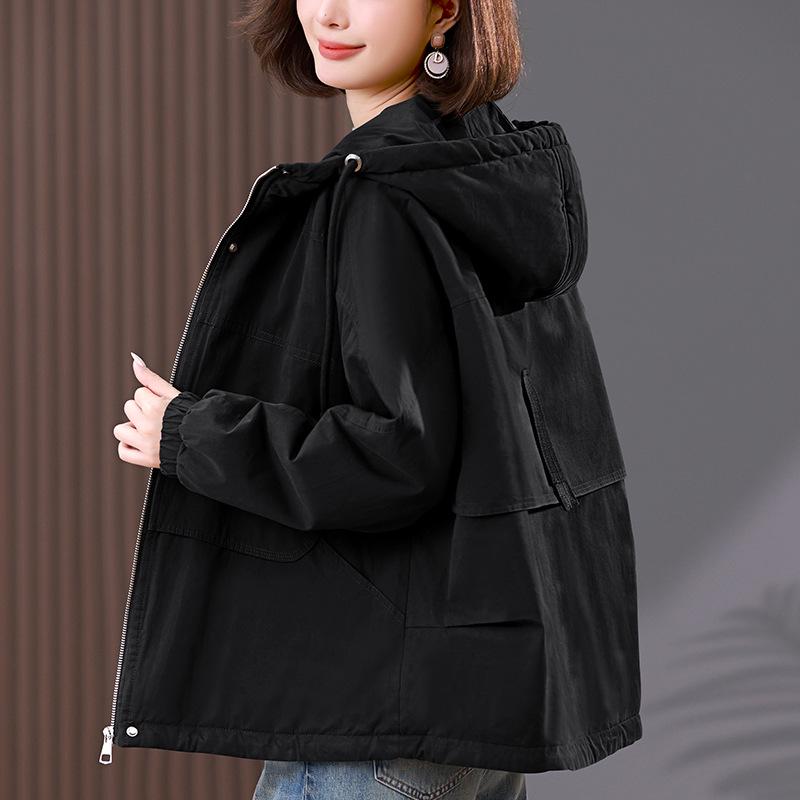 Women's Plus Size Pure Cotton Fleece-Lined Parka Jacket - Short, Thickened, Casual Style for Autumn/Winter 2024