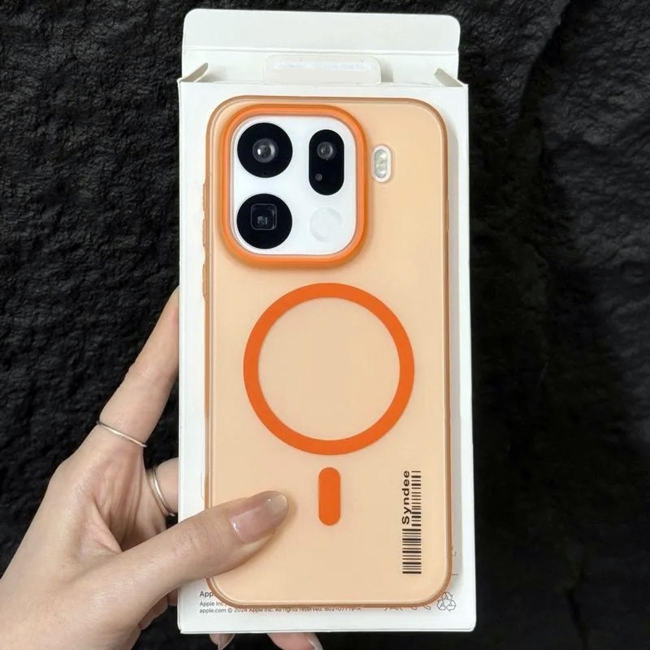 

Official Candy PC Matte Clear For Magsafe Case For OPPO Find X9 X8 X7 Ultra Pro X8S Plus Magnetic Translucent Frosted Hard Cover OPPO Find X9 помаранчевий
