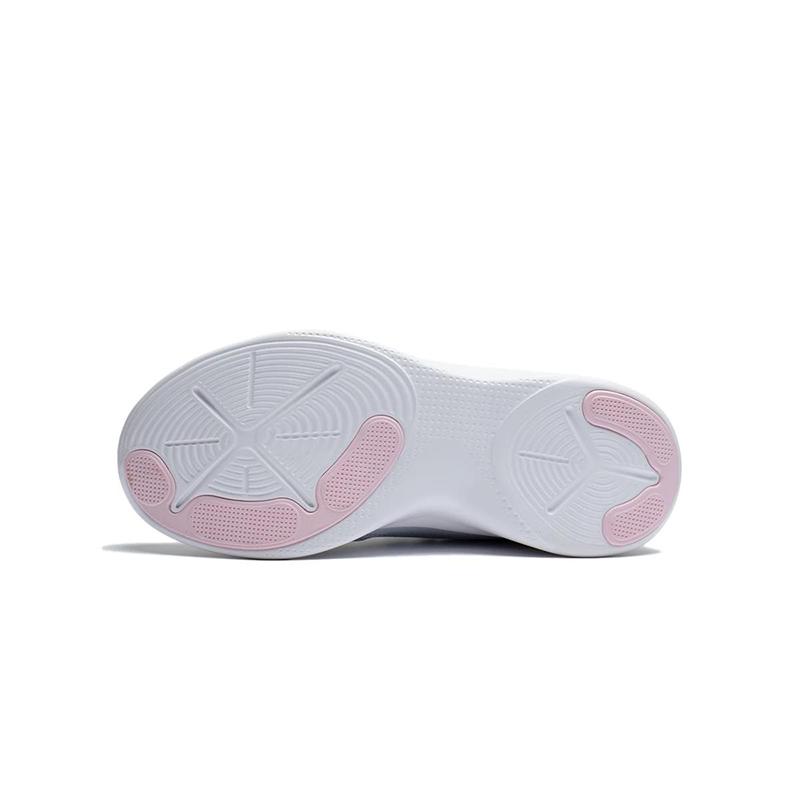 Li Ning Kids Synthetic Leather Ling Yue 3.0 Fashion Shock Absorption Rebound Breathable Casual Shoes Kids Casual Shoes White Blue YKCU240-2