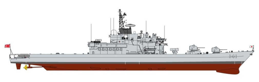 Skywave Series JMSDF Destroyer Haruna with and Ship Name Plate Etching Plastic Model J80NH Pit-Road 1/700 DDH-141 Flag, Flagpole, Parts, (Ship)
