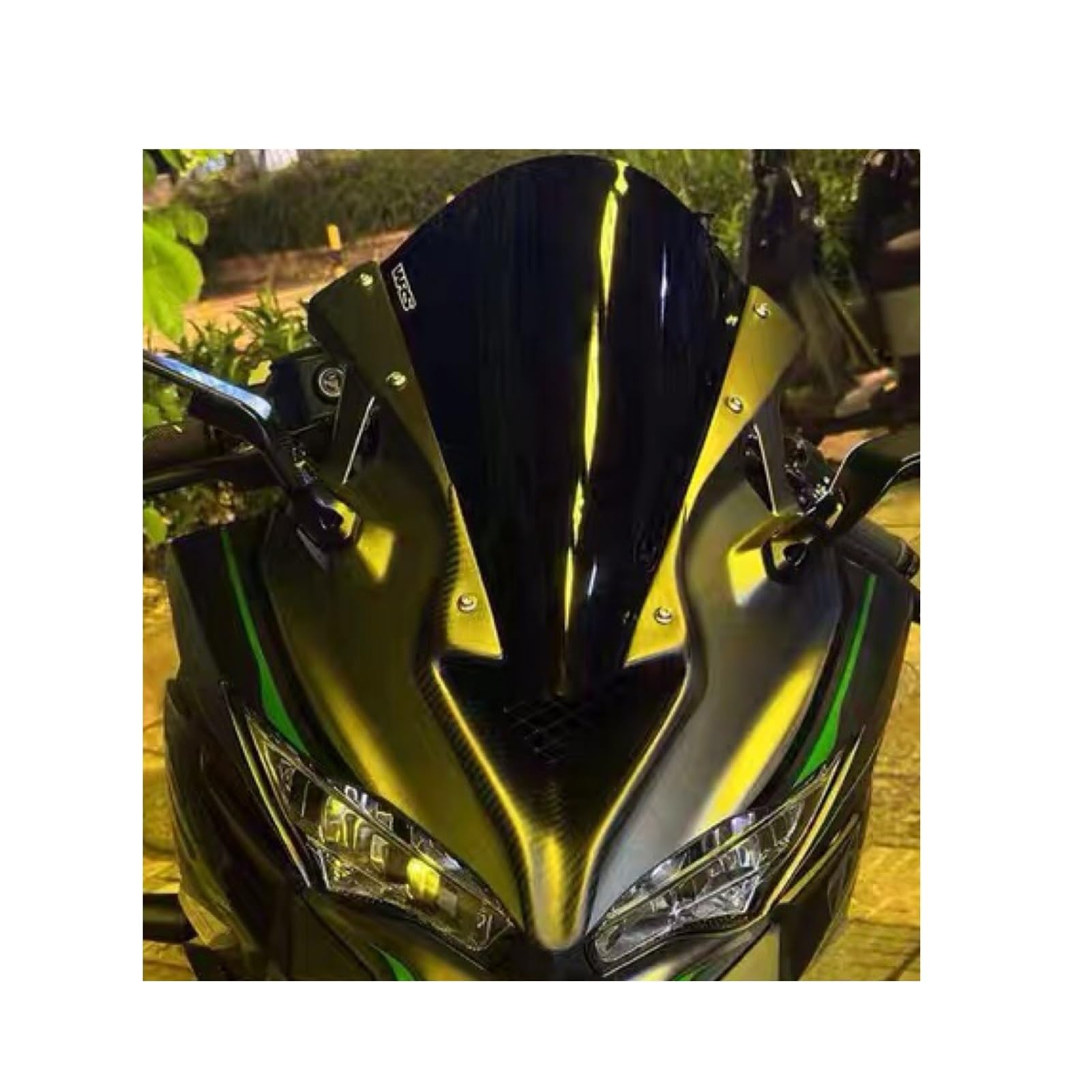

CKEI Kawasaki Ninja ZX-25R 2020-2023 ZX-4RR ZX4RR ZX-4R ZX4R 2023 2024 Motorcycle Height Raising Windshield Windscreen Gray (Black) One Size чёрный