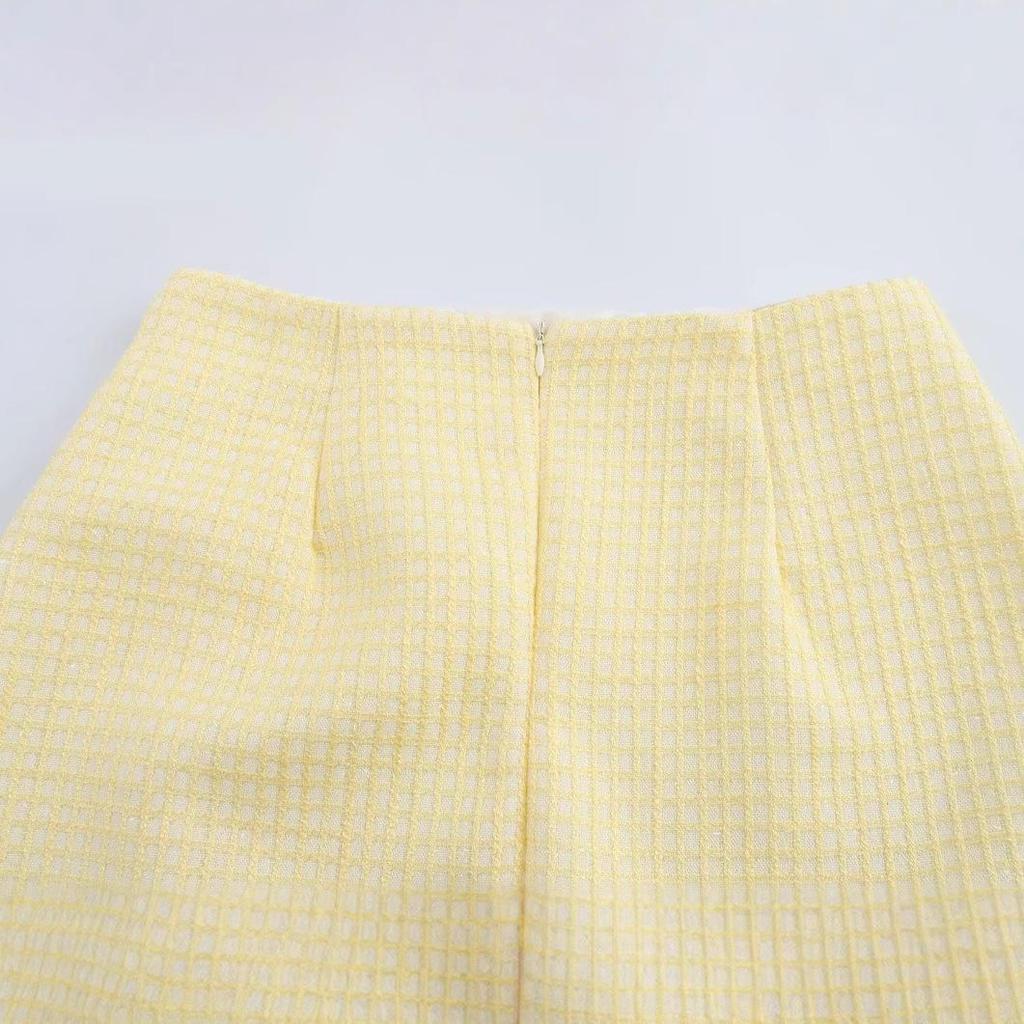 2025 Spring Women's European American Style Versatile Bow Decor Half Skirt