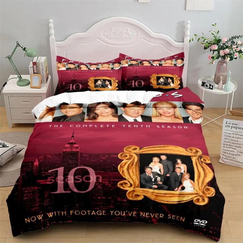 Friends TV Show Bedding Sets Duvet Cover Set With Pillowcase Polyester Double Twin Full Queen King Bedclothes Home Decor