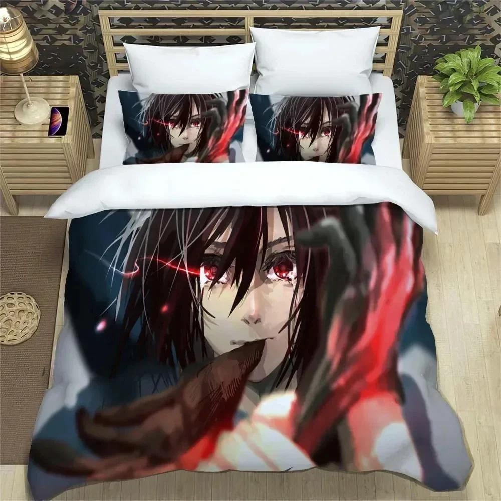 Attack On Titan Printed Polyester Bedding Bedding Set Quilt Cover Pillowcase Soft and Comfortable Customizable
