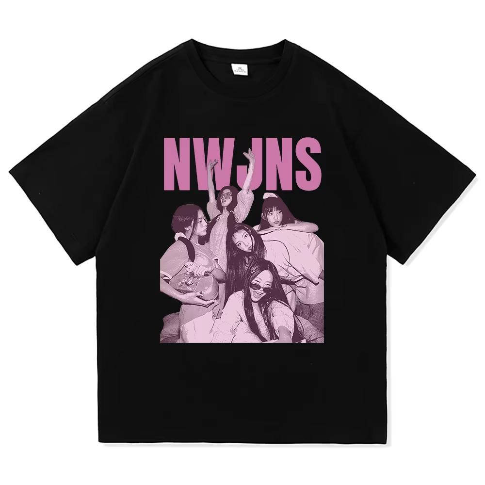 NJZ NWJNS T-Shirt Sommermode Herren/Damen Ästhetische Grafik Lässiges T-Shirt Unisex Hohe Qualität Cooles Vintage Baumwoll-Tees Shirts