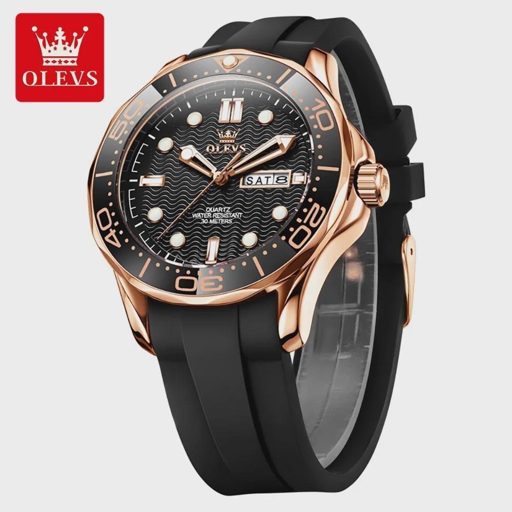 Fashion Mens Watches Steel/Silicone Strap Luminous Dual Calendar Waterproof Multi Color Business Sport Wrist Watch