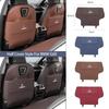 -2PCS Car Seat Back Protector For BMW 5 Series G60 2024 2025 PU Leather Anti-Kick Mats Anti Dirty Pad With Storage Accessories