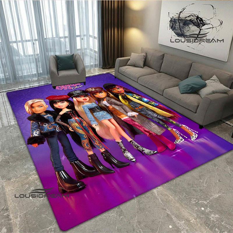 Bratz kawaii printed carpet Non-slip carpet outdoor carpets area rug Home bedroom decor rug for bedroom birthday gift