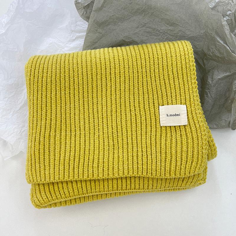 

New Classic Retro Knitted Scarf Men Women couple Korean Ins Thickened Soft Warm Solid Couple Scarves Thermal Muffler Male Female