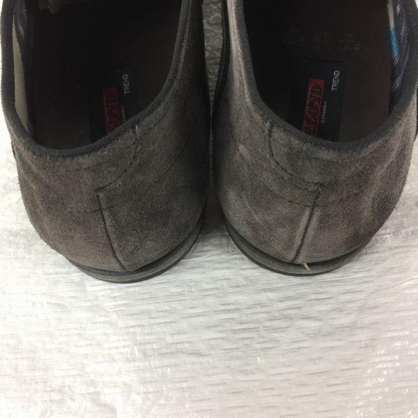 LLOYD SANCHEZ Made In Germany Suede Leather Plain Toe Shoes Dark Brown Size 7 40.5(USED)