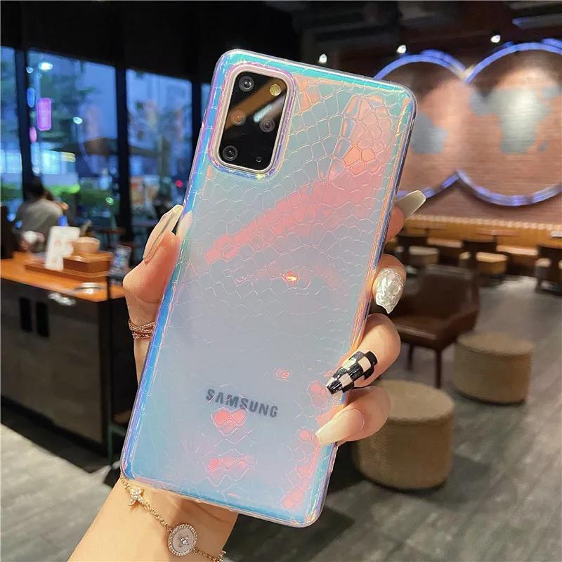 

Bling Laser Phone Case For Samsung Galaxy S25 S24 S23 S22 S21 S20 FE Note 10 Plus 20 Ultra Hard PC Glitter Back Cover Galaxy Note10