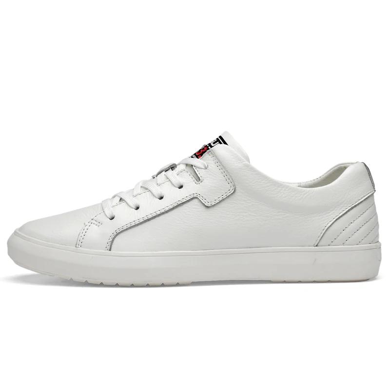 Frühlingsflache Freizeitschuhe Herren Luxusschuhe Mann Top-Qualität Herren Weiß Männlich Echtes Leder Topseller Schuhe für Herren