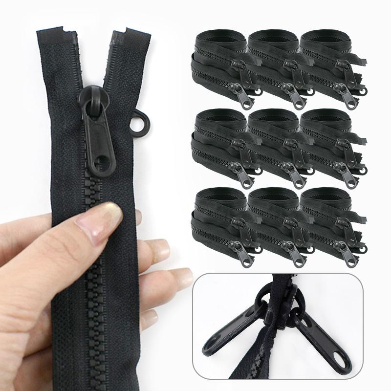 2 ks 60-300 cm #5 #8 #10 Pryskyřičné zipy Dvojité jezdce Černé zapínání na zip Venkovní stan Dveřní závěsné zipy Opravná sada