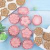 Flower Shaped Cookie Cutters Biscuit Mould 3D Frosting Cookie Cutter PP Material
