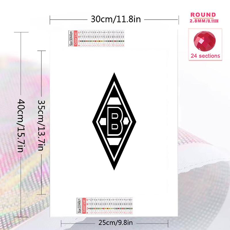 Football Club Logo 100% Round Full Drill 5D DIY Diamond Painting Embroidery Cross Stitch Rhinestone Decor