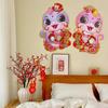 3D Snake Year Fu Door Stickers Chinese New Year Window Wall Decor 45x28cm
