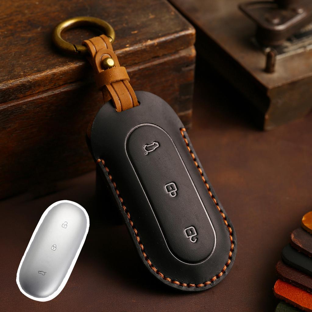 2022 New Product Launch Ideal L9 Key Cover Handmade Leather High-end Car Key Protective Case Bag for Men and Women