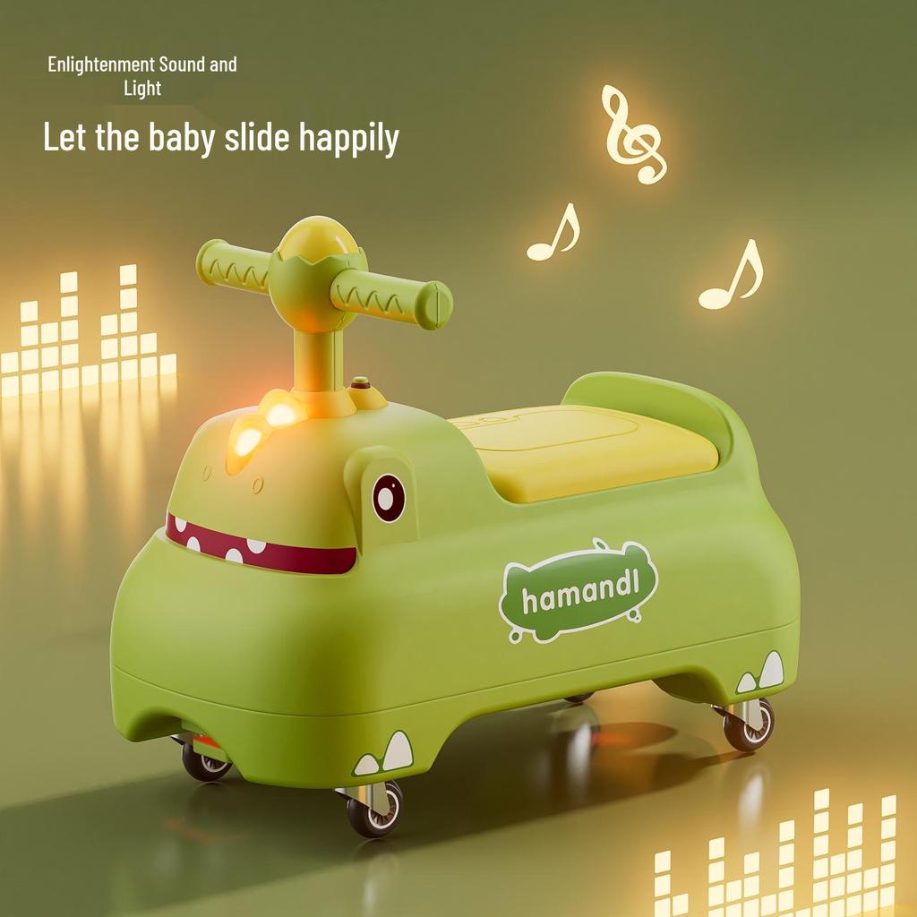 Dinosaur Ride-On Car for Toddlers Aged 1-3 – Four-Wheel Balance Scooter for Boys and Girls