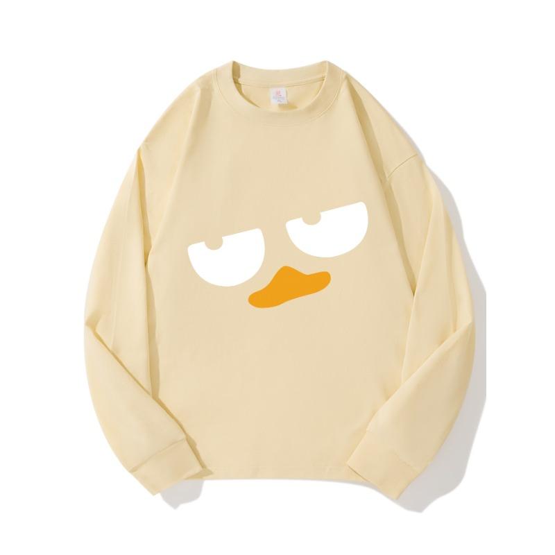 

Roll One s Eyes Осенняя одежда с длинными рукавами из чистого хлопка, новый мужской и женский топ, весенний внутренний слой, базовая рубашка, футболка с круглым вырезом и длинными рукавами XXL бежевый