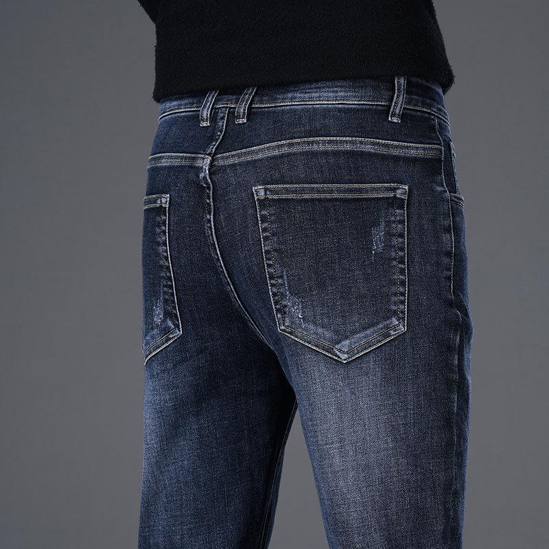 2024 Autumn/Winter Jeans Men'S Slim Fit Straight Leg Business Casual Pants Men'S Pants