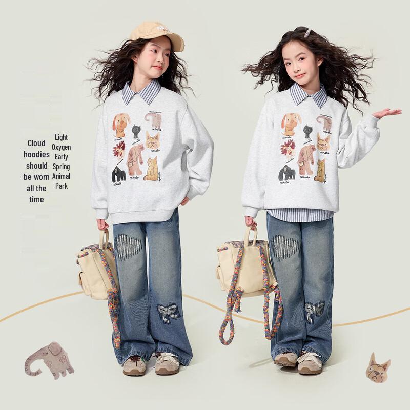 Girls' Cartoon Pullover Sweatshirt