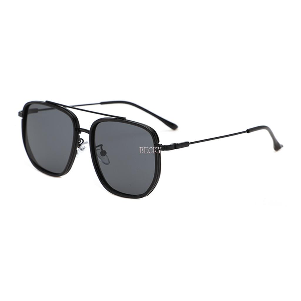 Lightweight Comfortable Durable High Quality Timeless Retro Travel Friendly Alloy Metal Square Shaped Male Sun Glasses