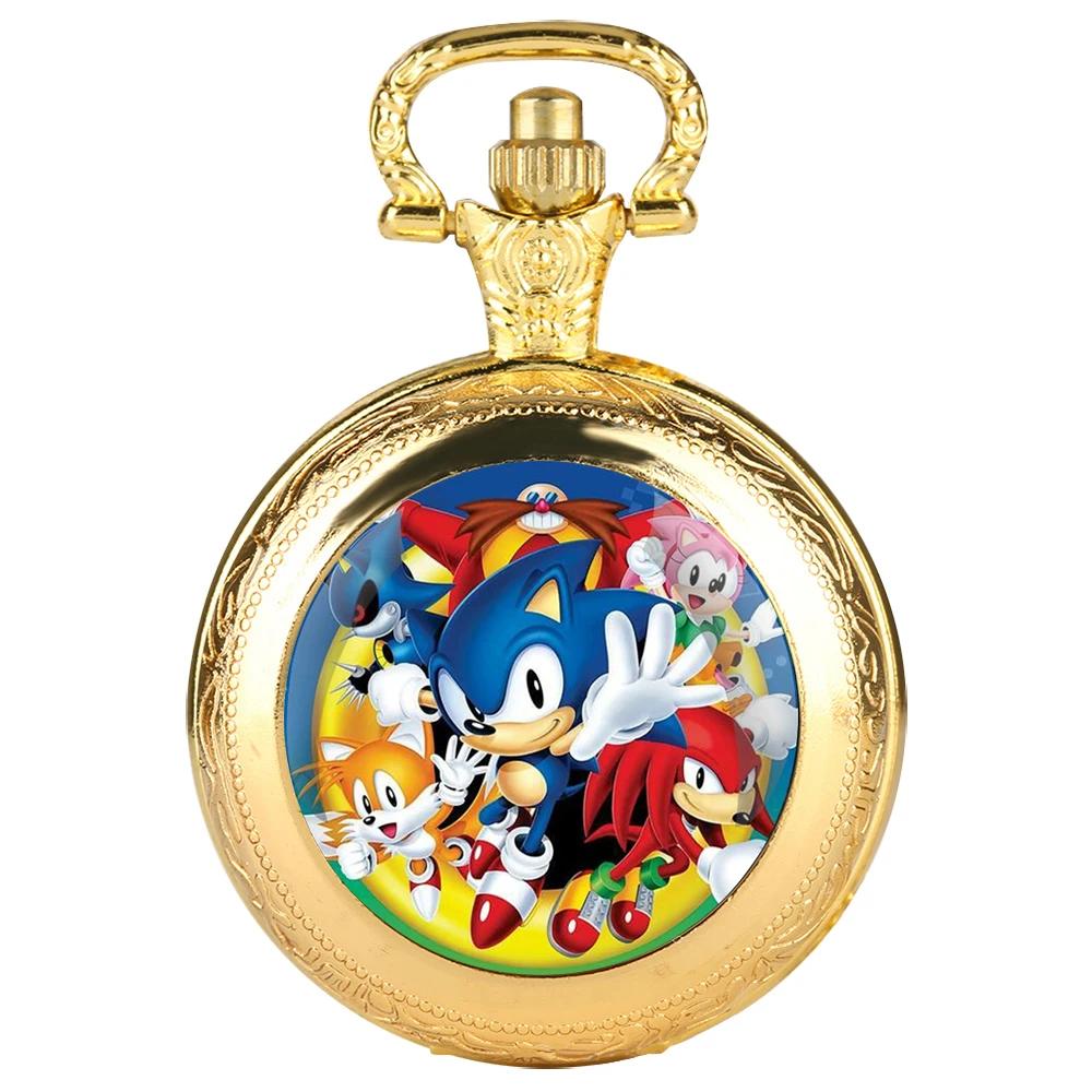 Famous Cartoon Glass Dome Pocket Watch with Chain Necklace Vintage Quartz Pendant Watches Mens Women Gift