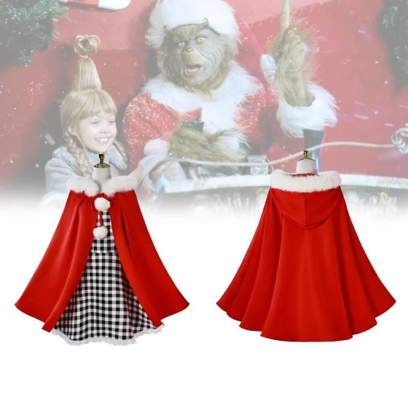 How The Stole Christmas Cosplay Role Play Halloween Party Red Fashion